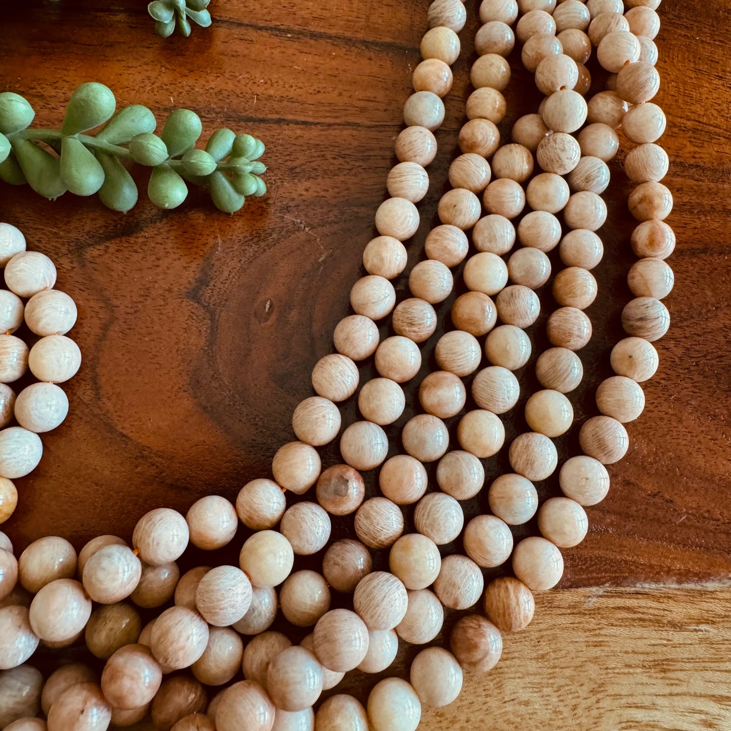 Peach Moonstone Rounds 8mm