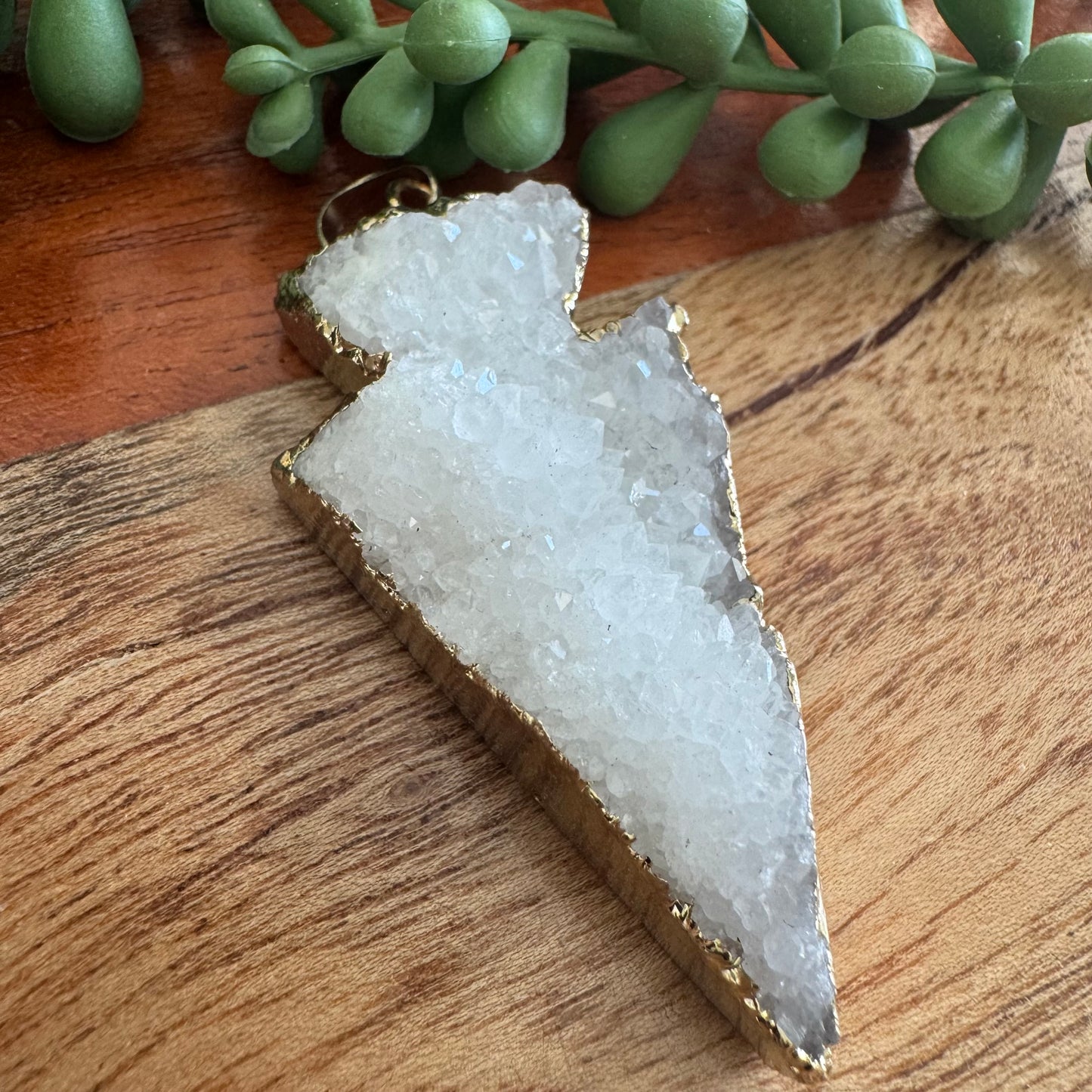Druzy Arrow Pendant