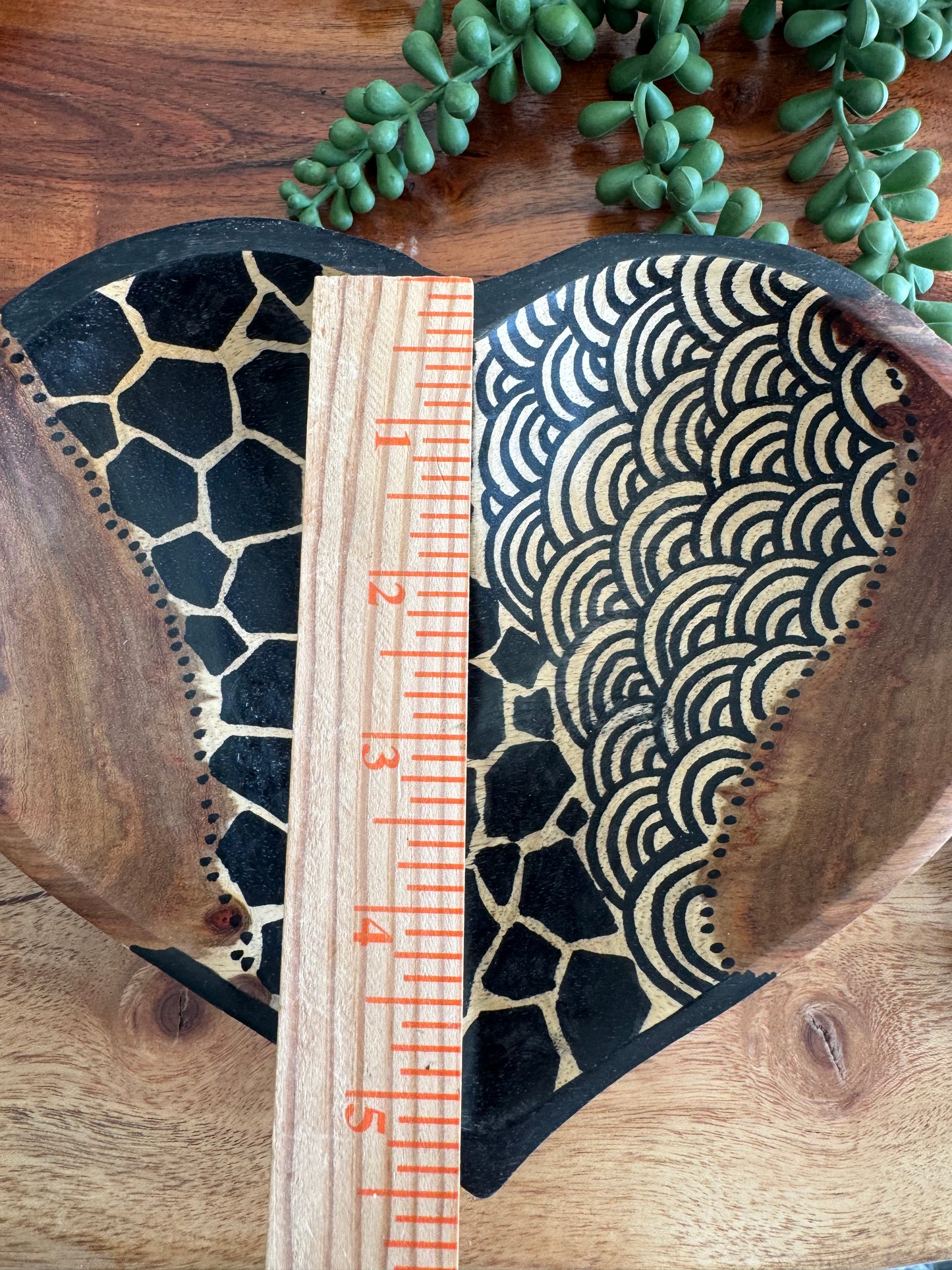 Medium Teak Heart Bowl from Zambia