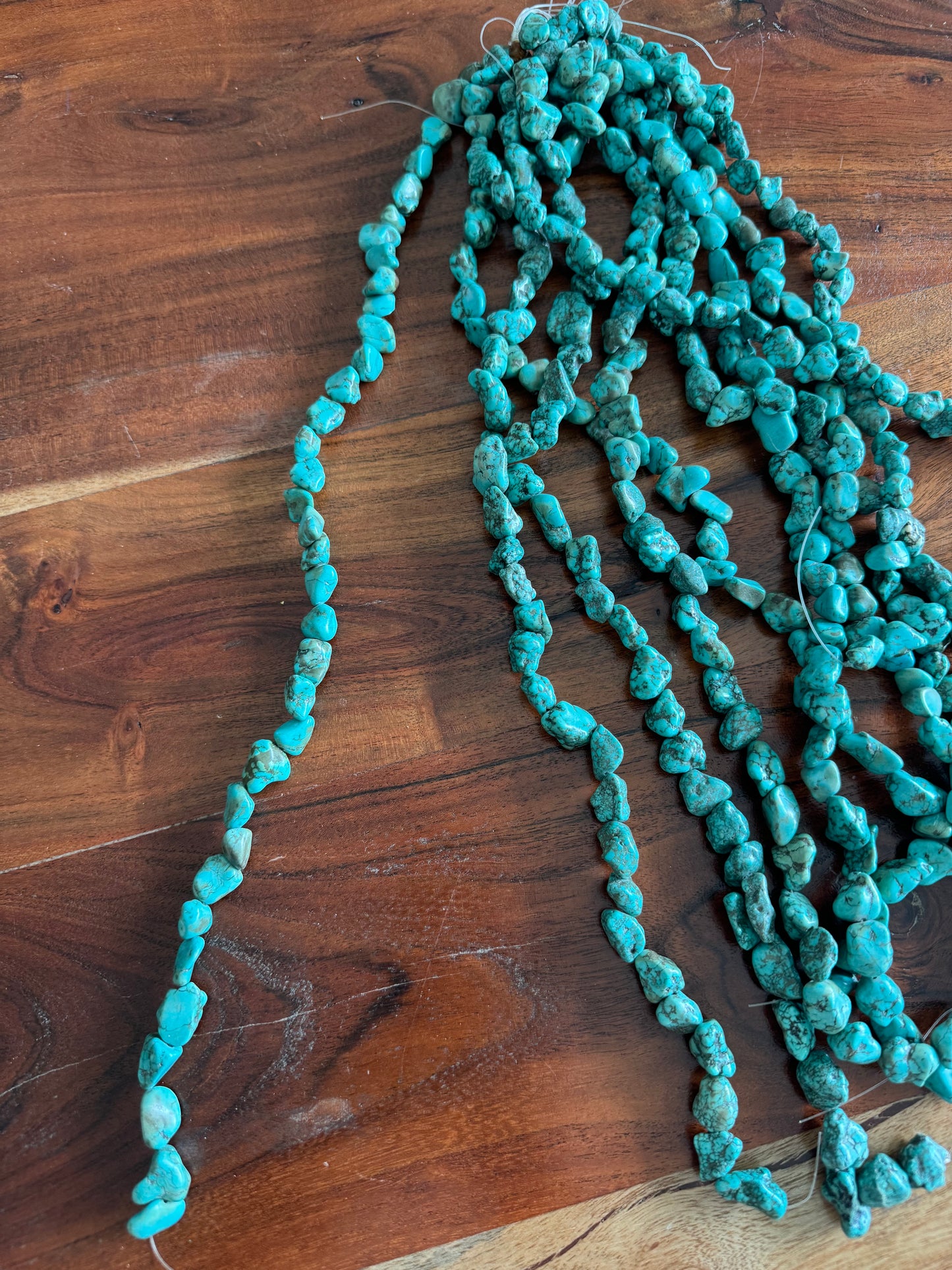 Howlite Nugget Bead Strand