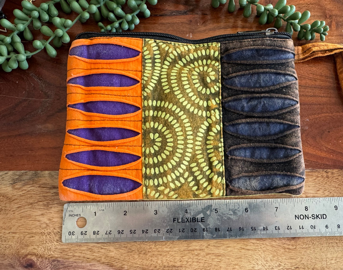 Distressed Zipper Wristlet