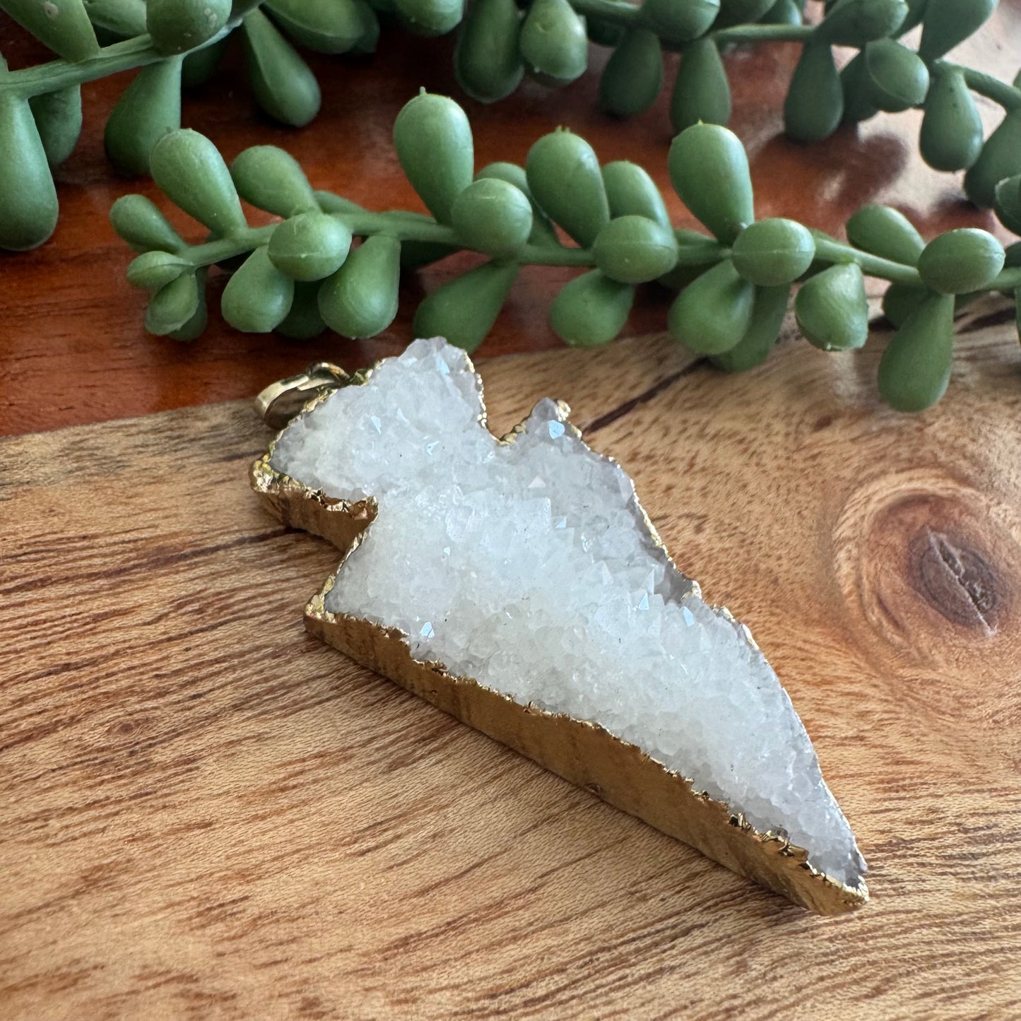 Druzy Arrow Pendant