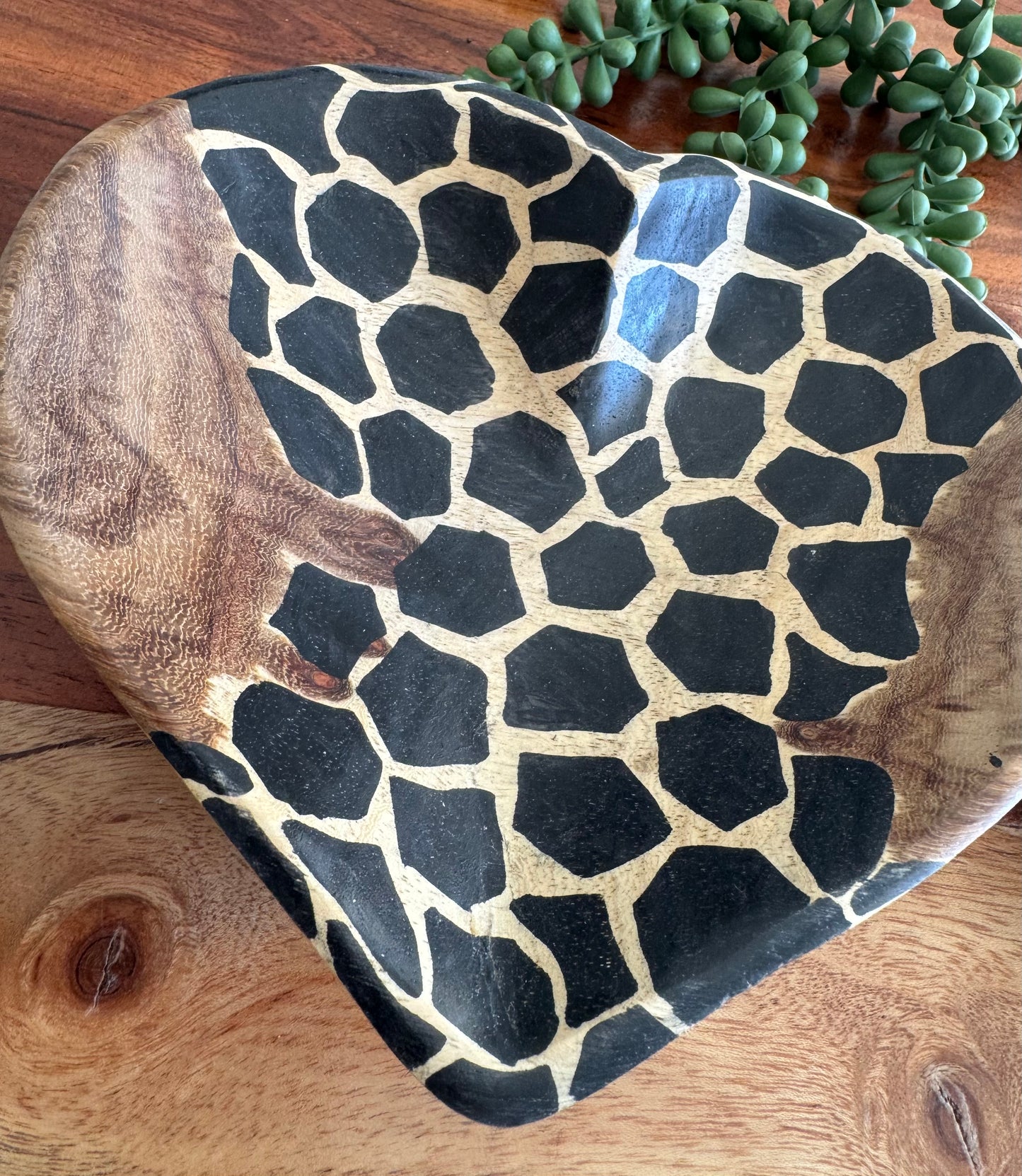 Medium Teak Heart Bowl from Zambia