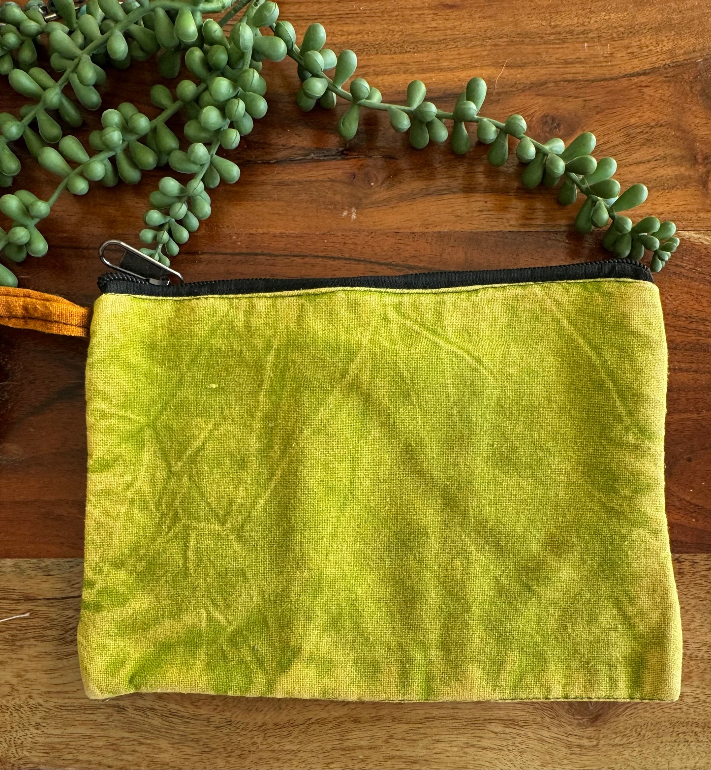 Distressed Zipper Wristlet
