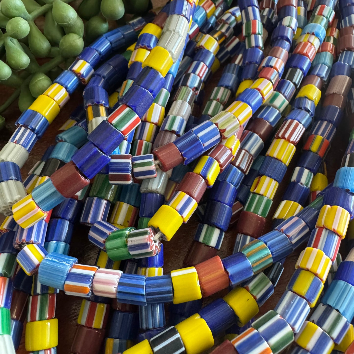 Mixed Chevron Glass Beads 22 Inches (India) #3