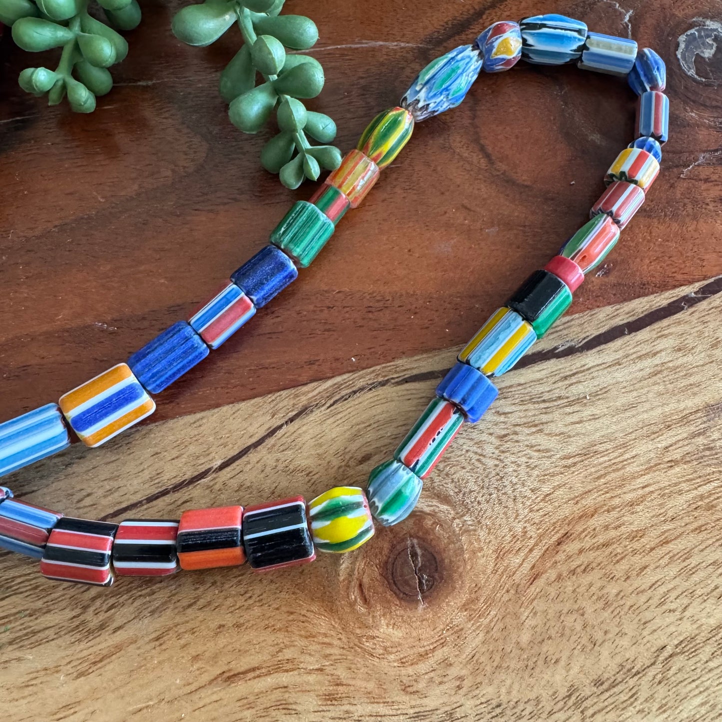 Mixed Chevron Glass Beads (India) #2