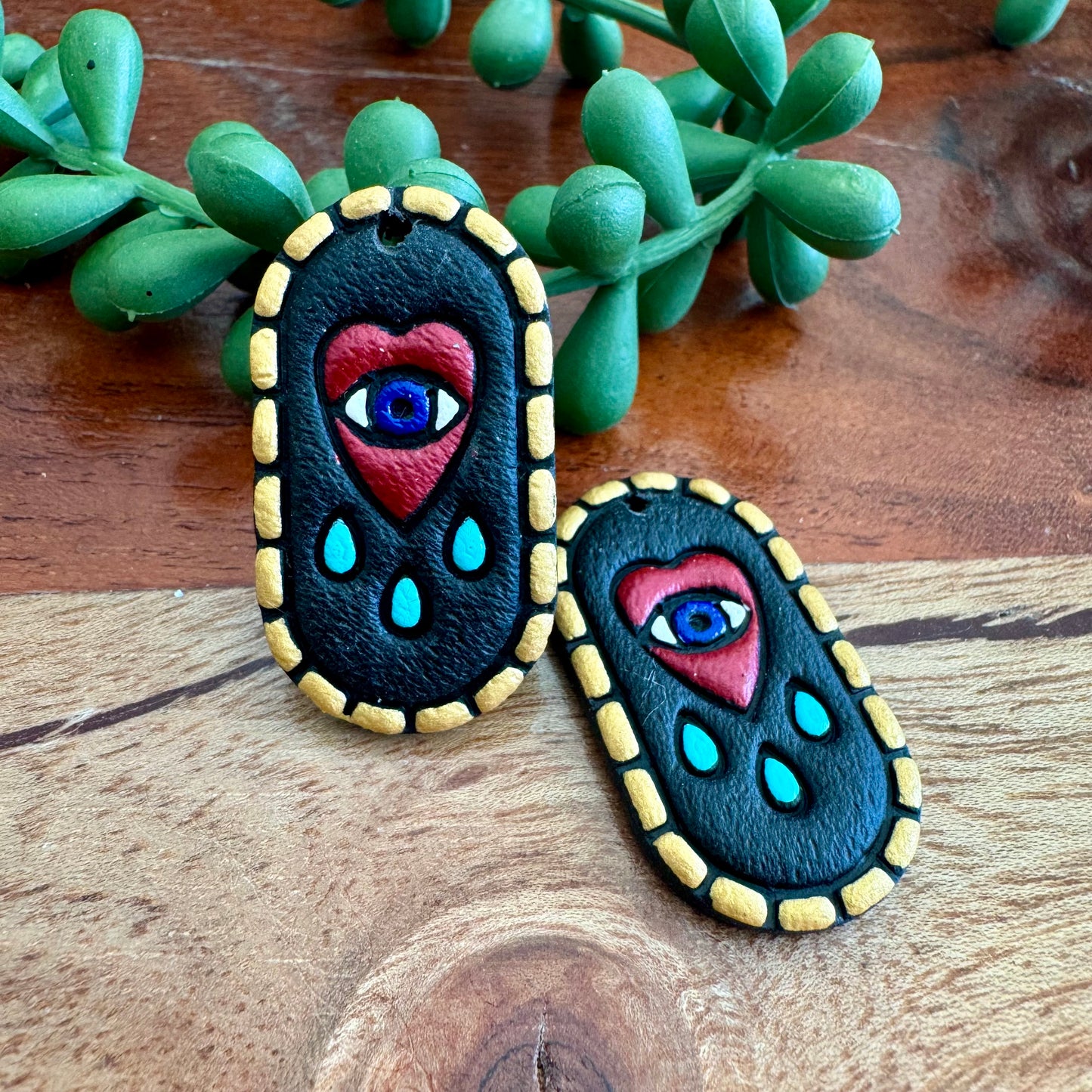 Crying Eye Heart Pair