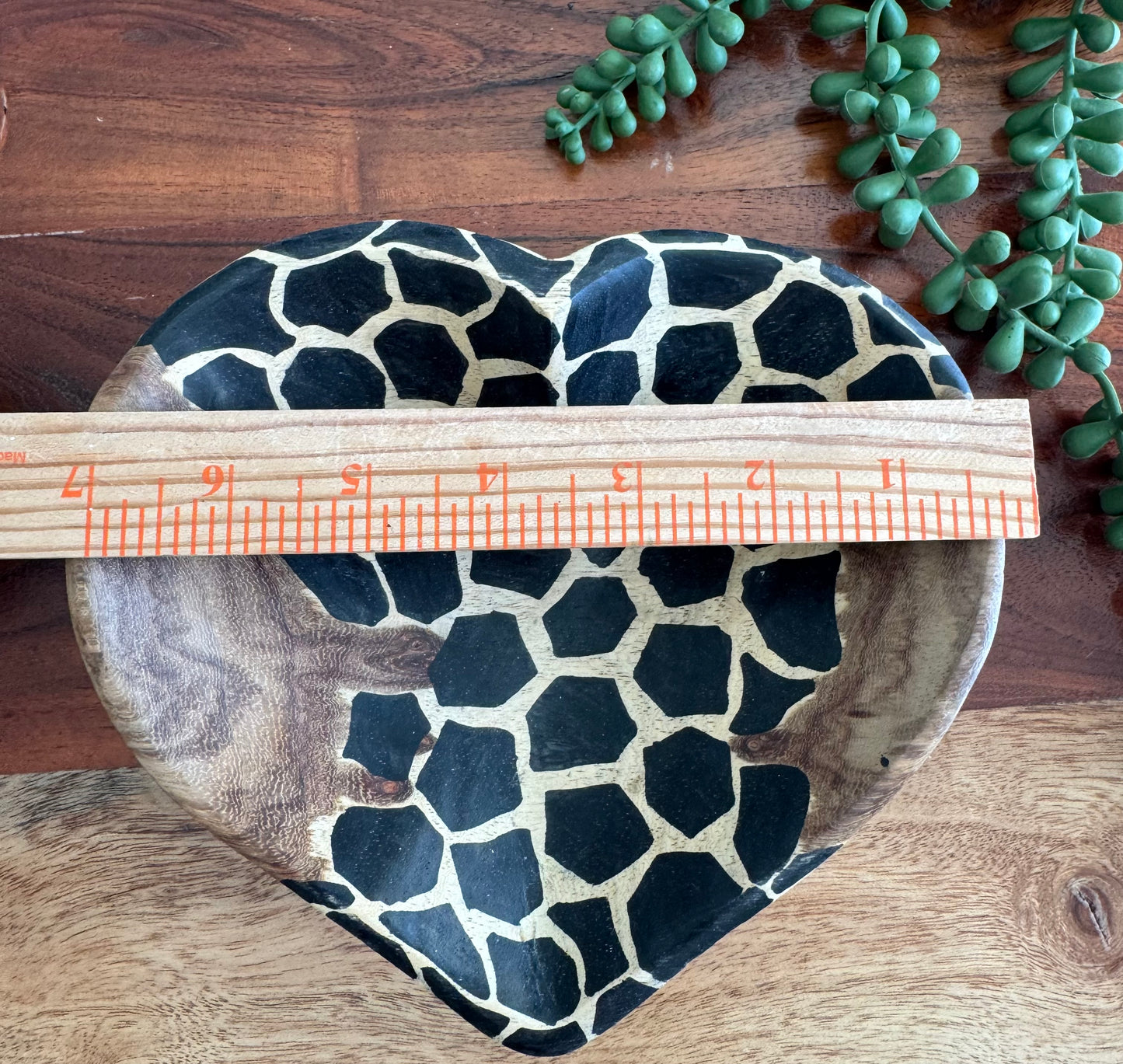 Medium Teak Heart Bowl from Zambia