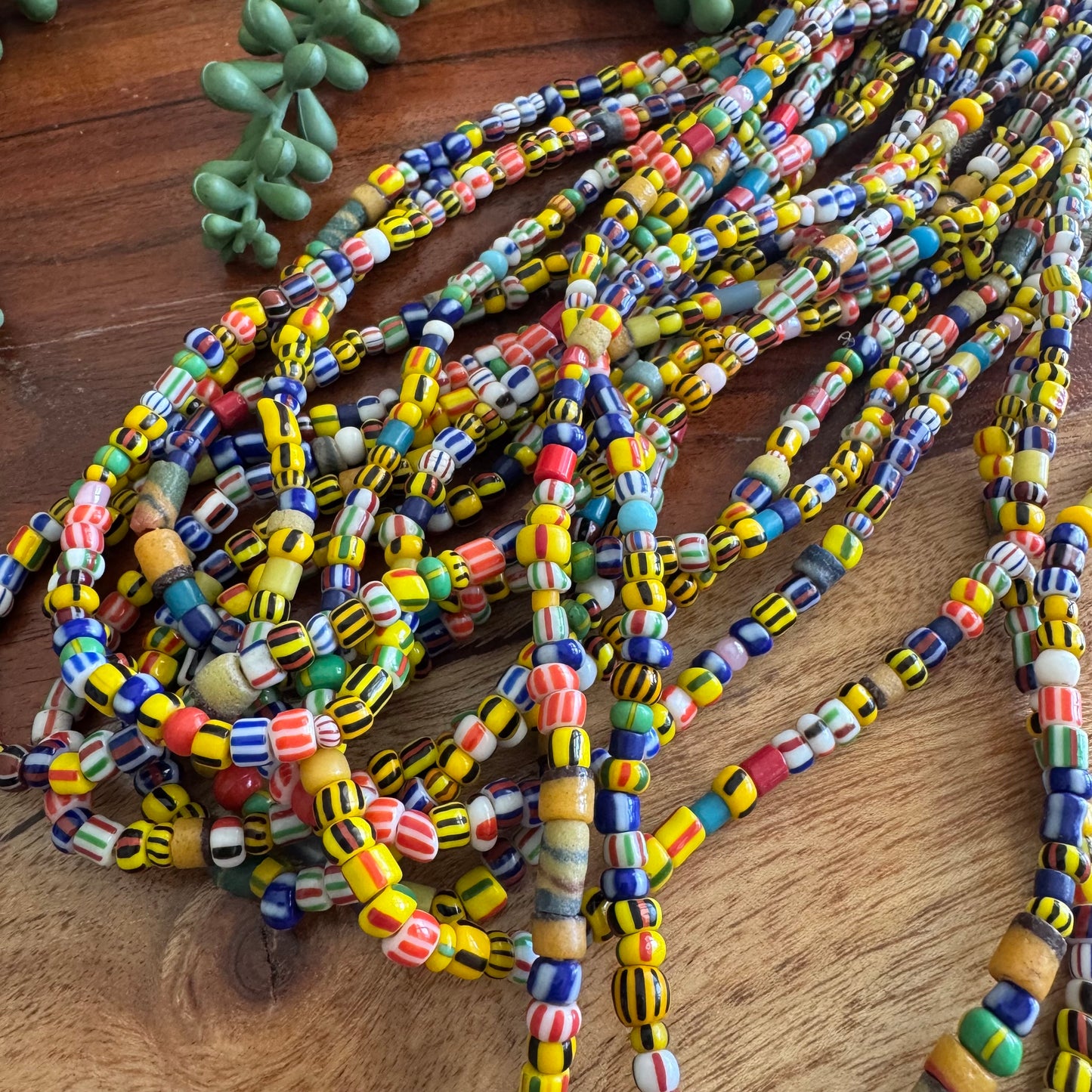 African Christmas Beads – Colorful Mixed Glass Bead Strand (Random Pick)