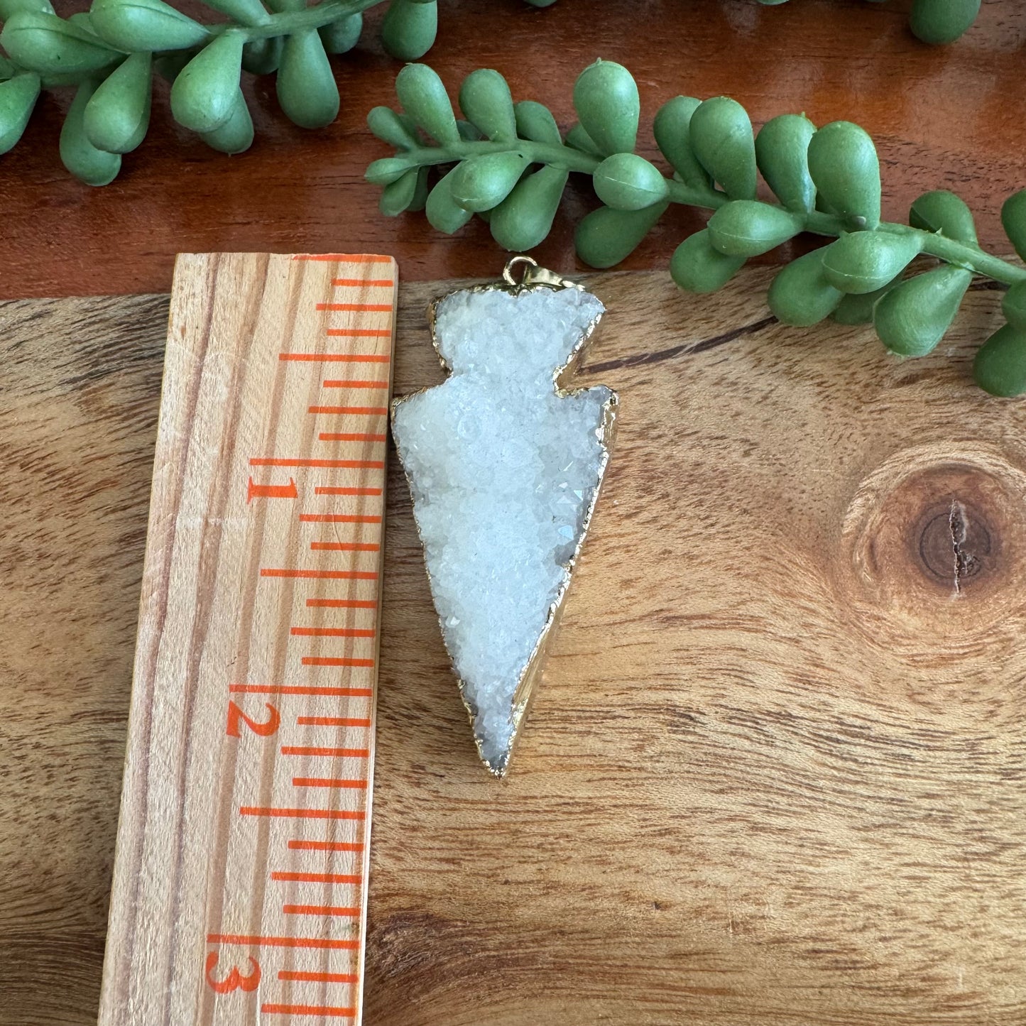 Druzy Arrow Pendant