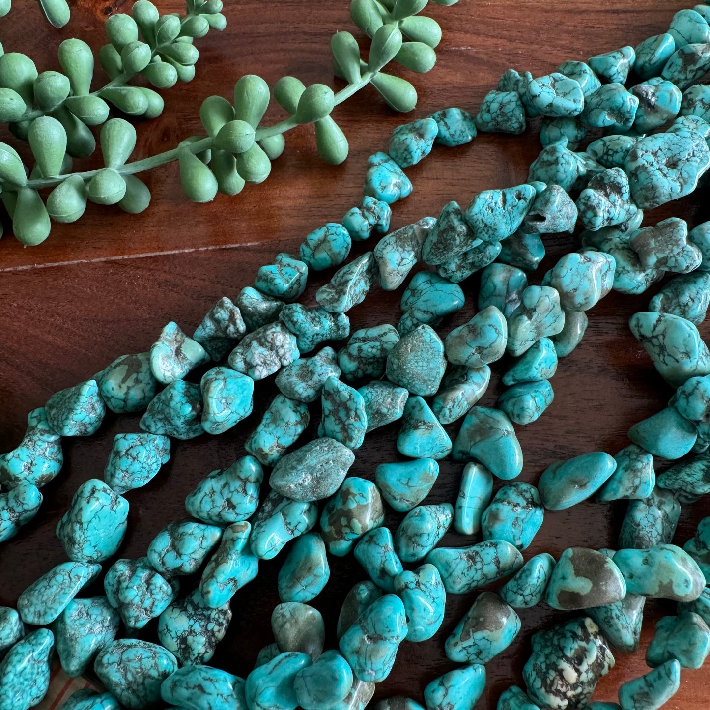 Howlite Nugget Bead Strand