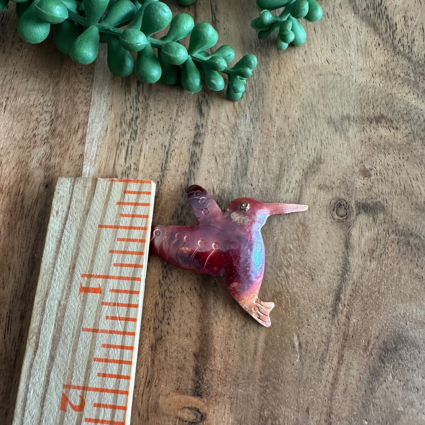 Small Copper Hummingbird Pendant by Patricia Healey PH11