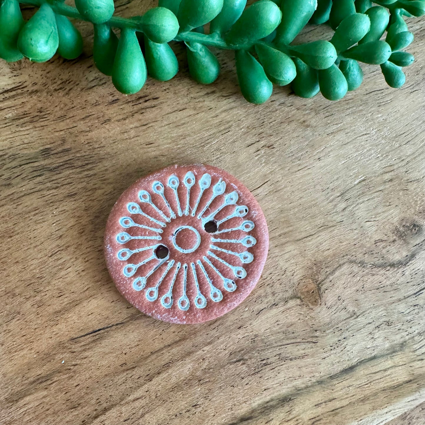 Terracotta Button (Faux)