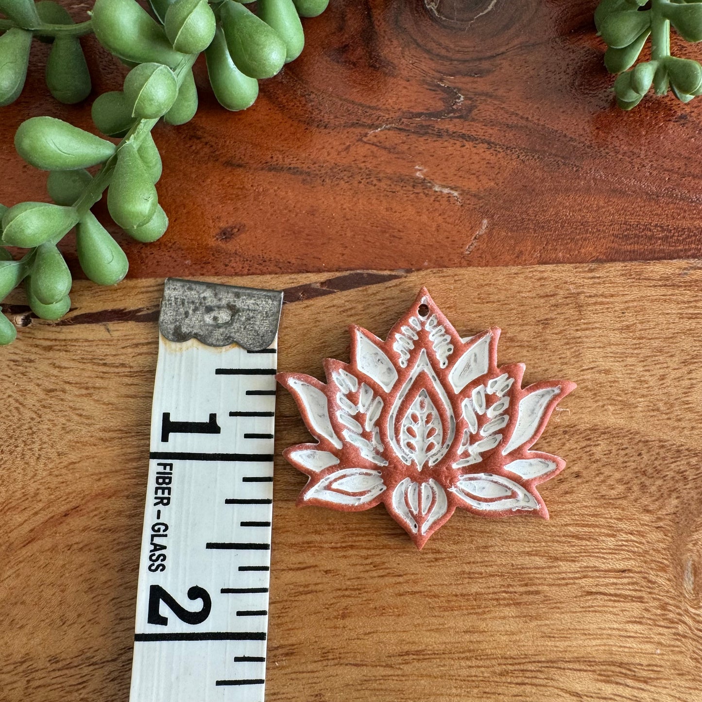 Terracotta Lotus Pendant