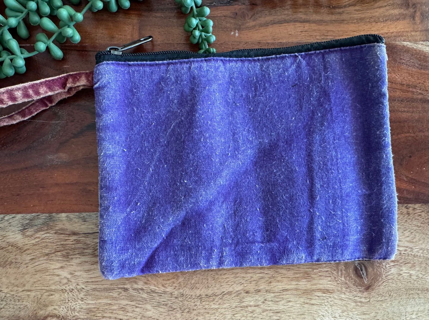 Distressed Zipper Wristlet