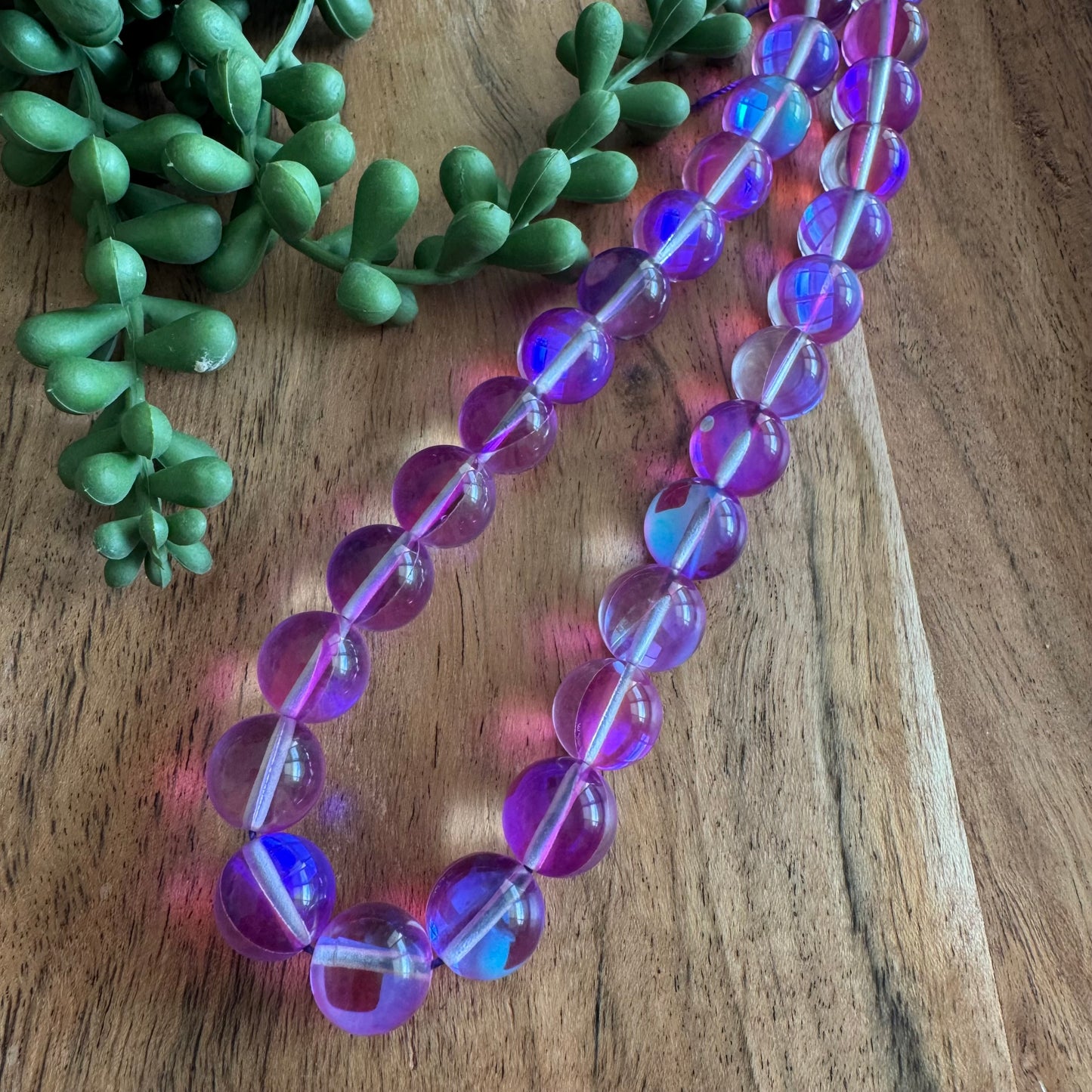 Mermaid Glass Beads – Purple, 12 mm