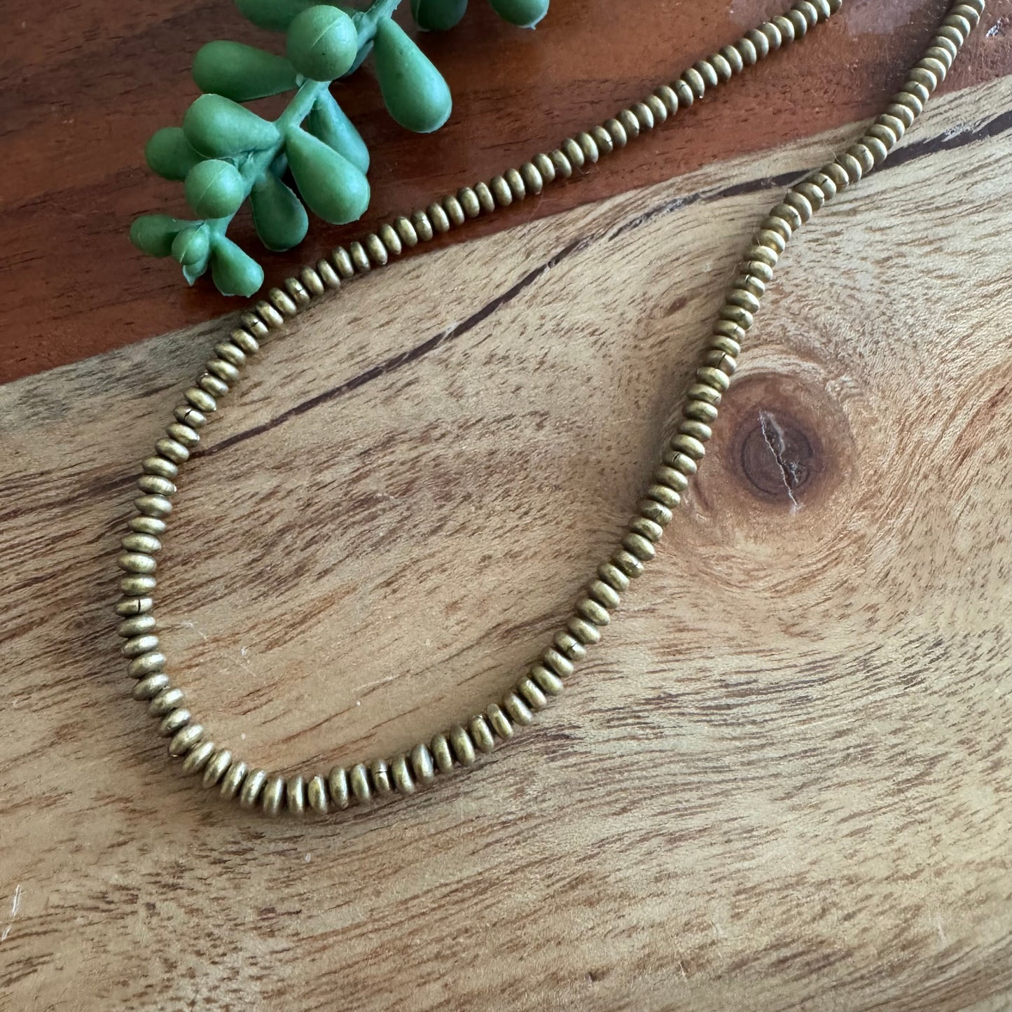 Brass Heishi Spacer Beads 2mm x 3.7mm | 24” Strand