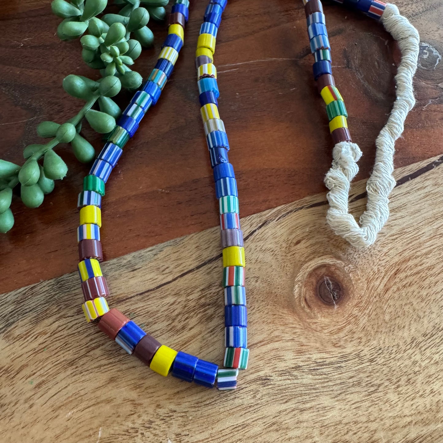Mixed Chevron Glass Beads 22 Inches (India) #3