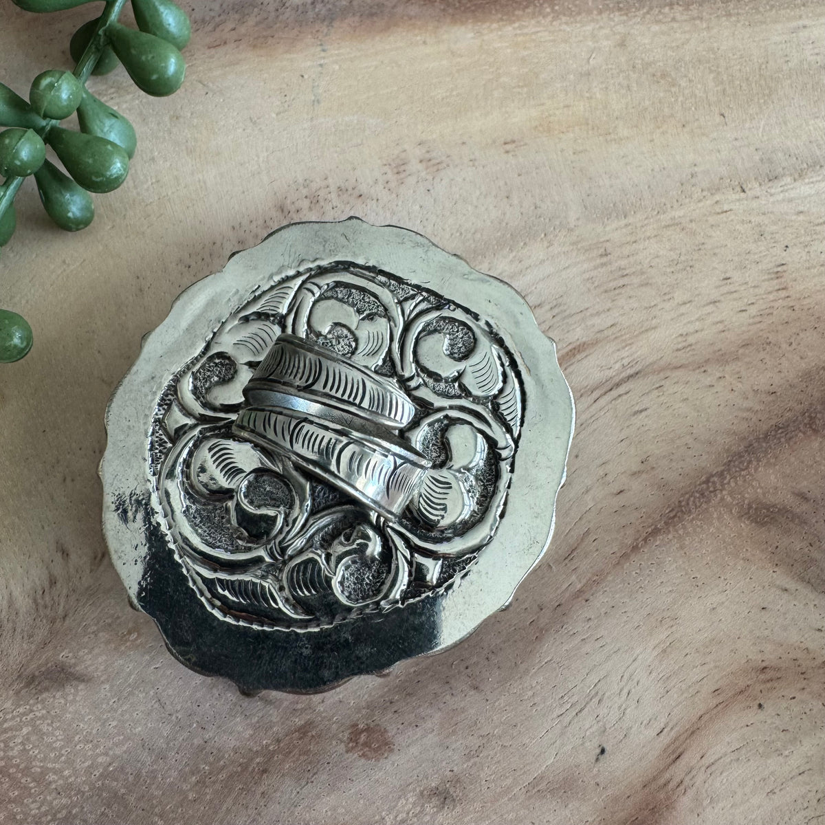 Southwestern Red Rose Adjustable Ring RING02