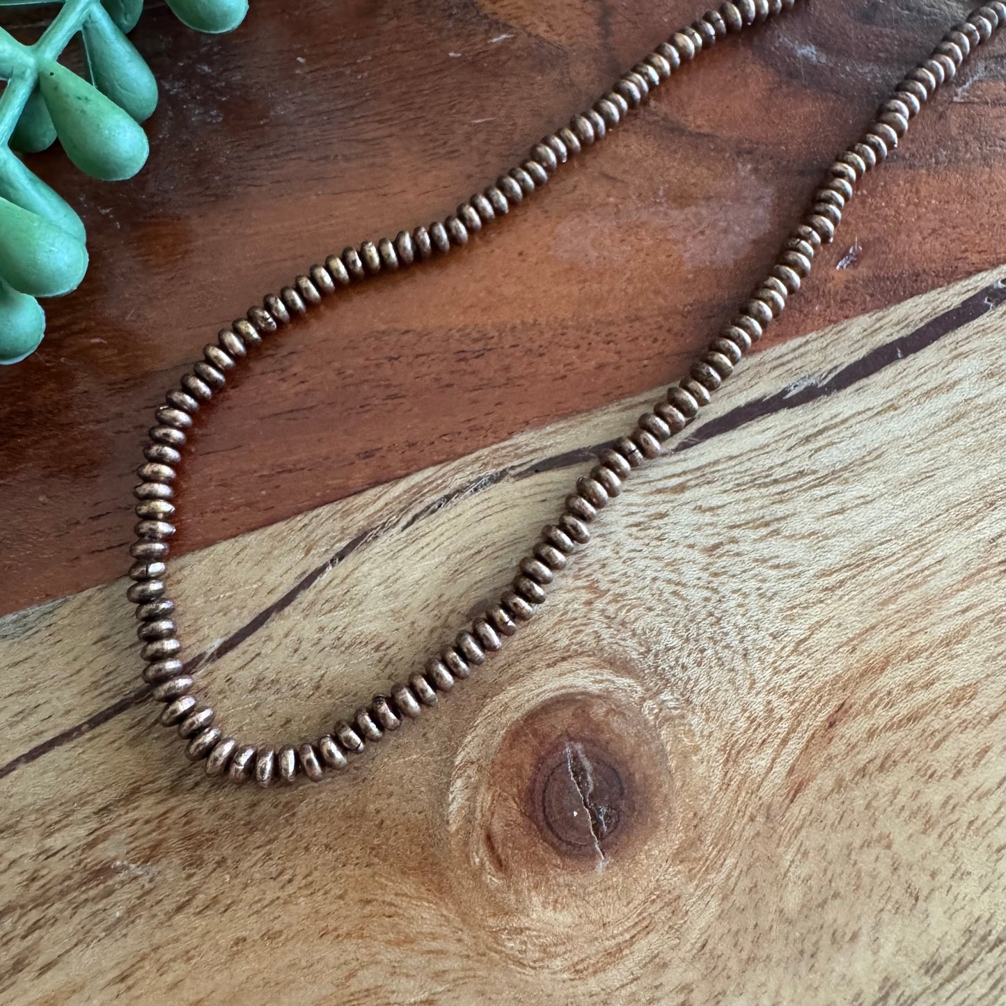Antique Copper Brass Heishi Spacer Beads 2mm x 3.7mm | 24” Strand