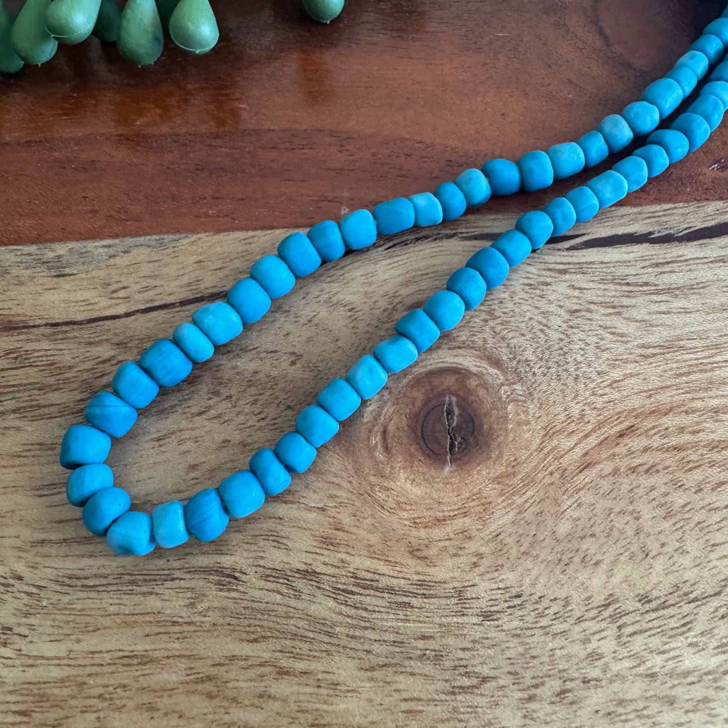 Ocean Blue Java Gooseberry Beads