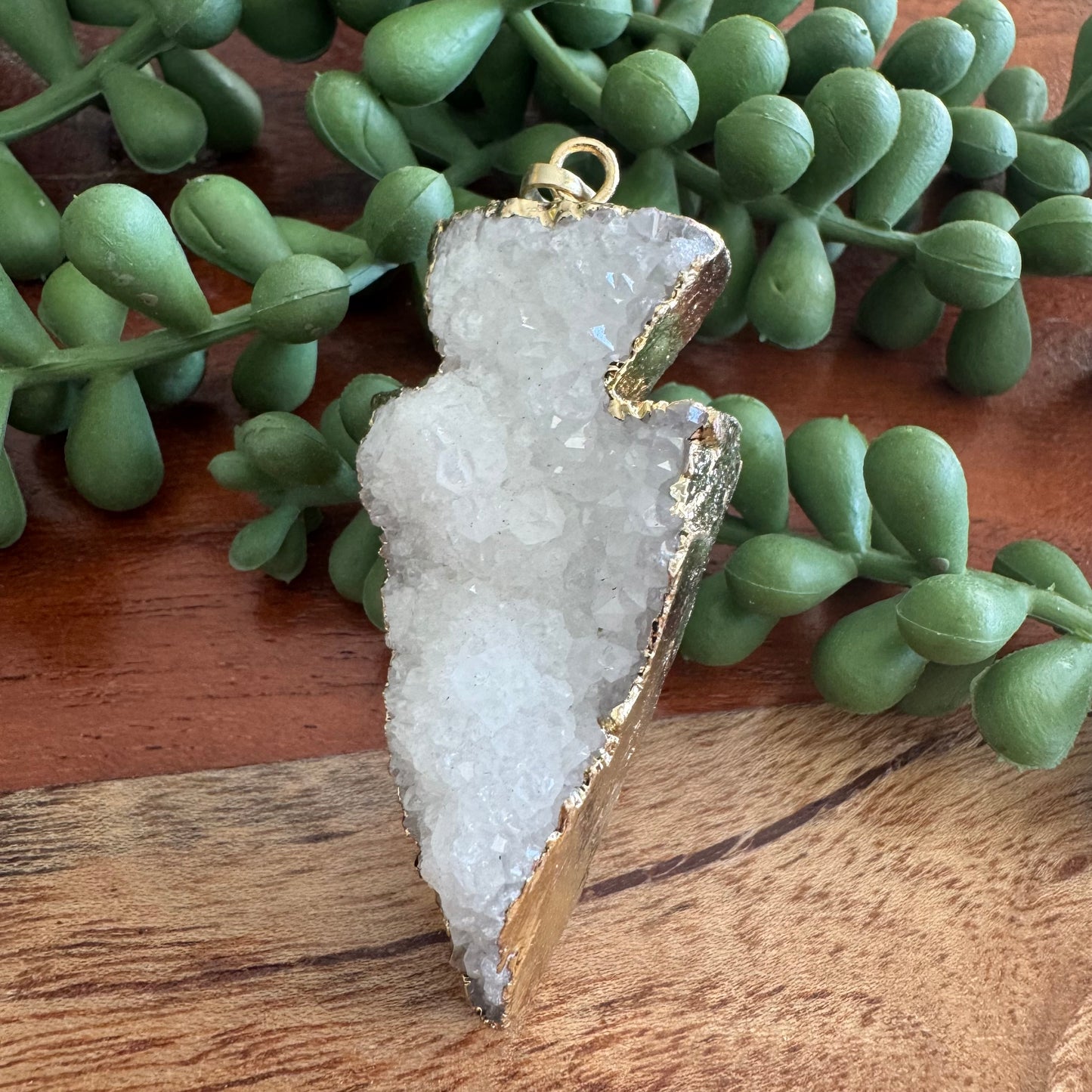 Druzy Arrow Pendant