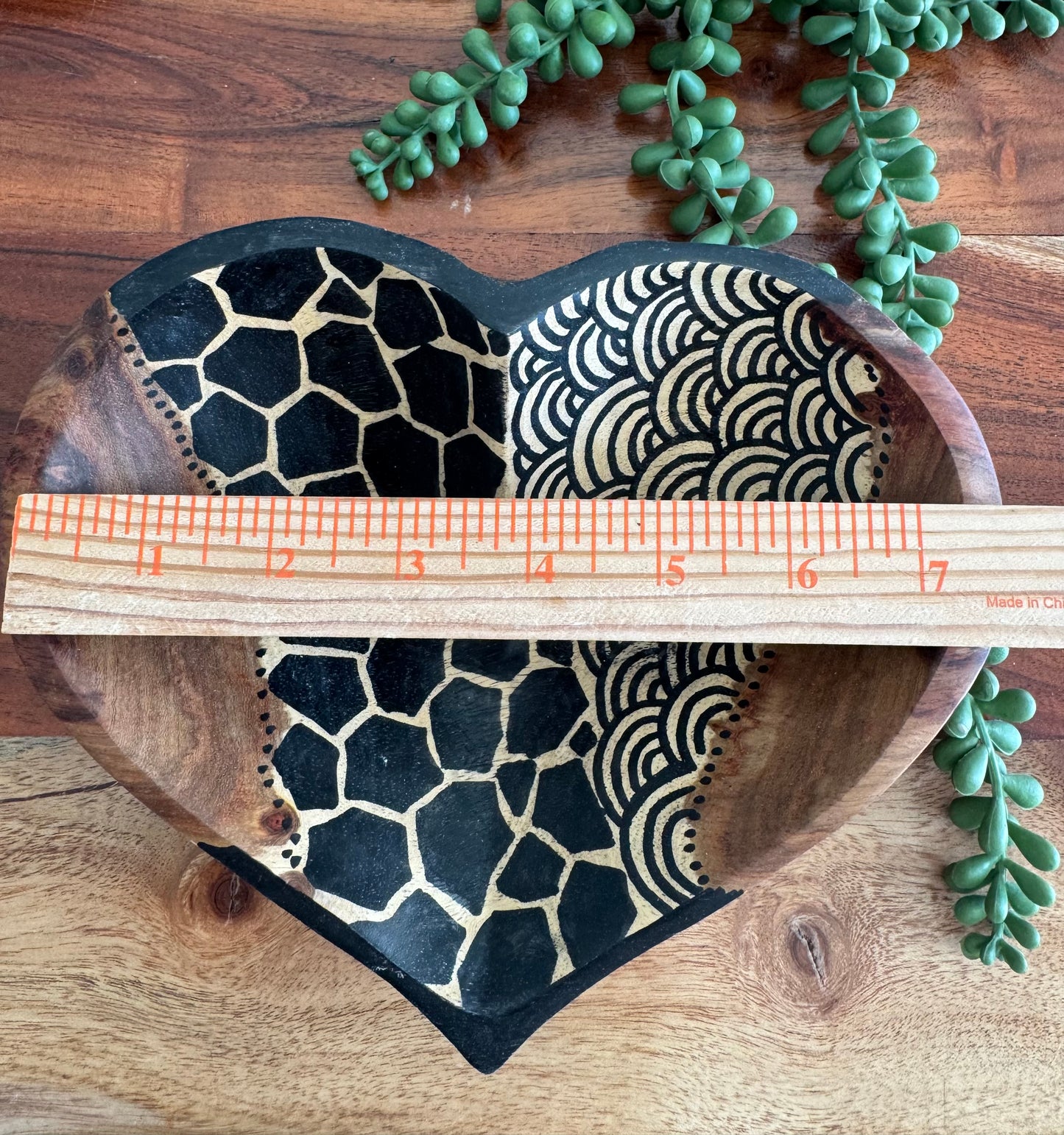 Medium Teak Heart Bowl from Zambia