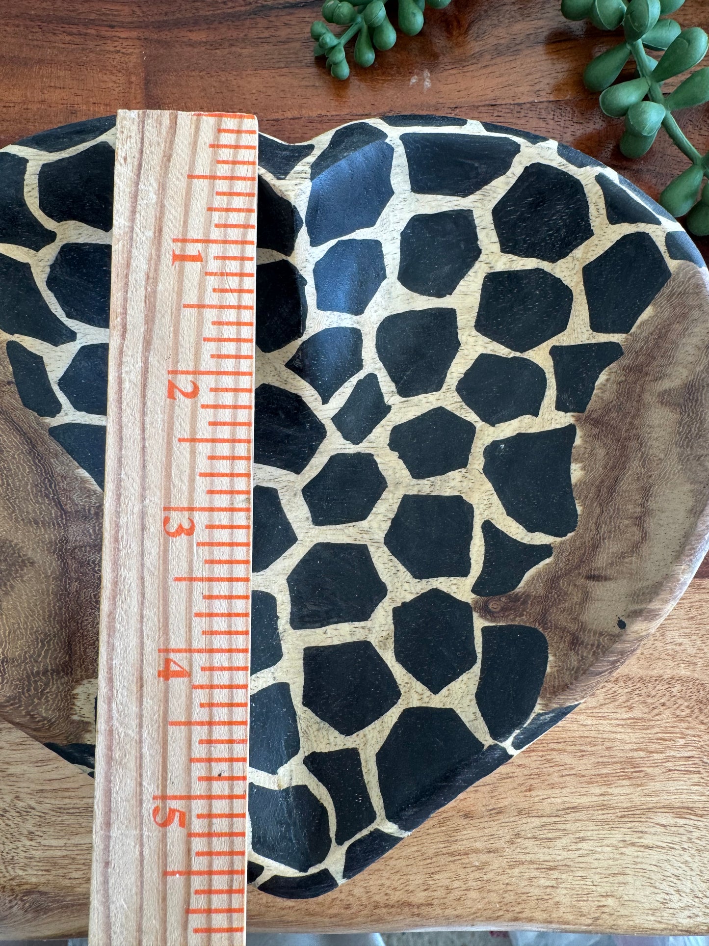 Medium Teak Heart Bowl from Zambia