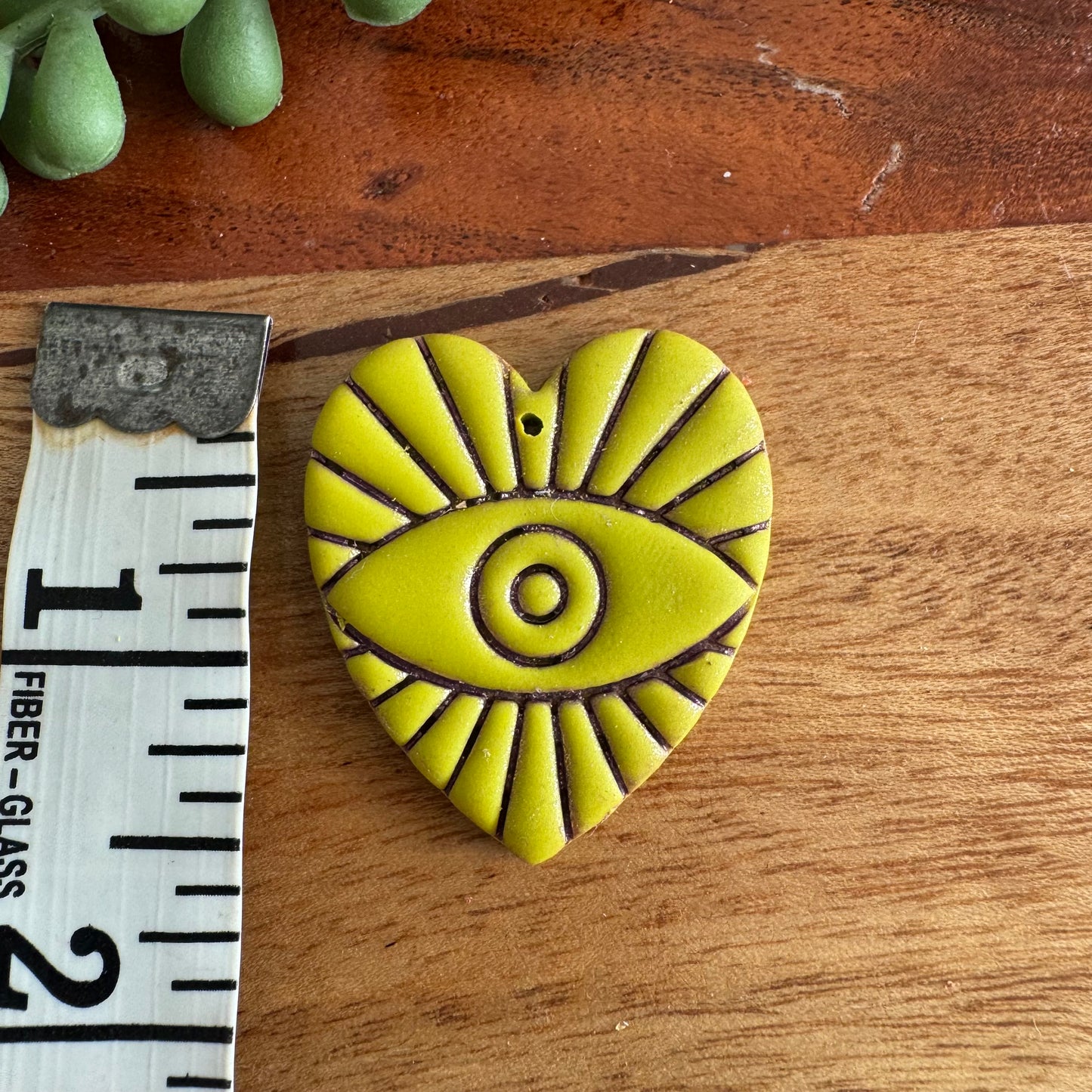 Citron Eye Heart Pendant