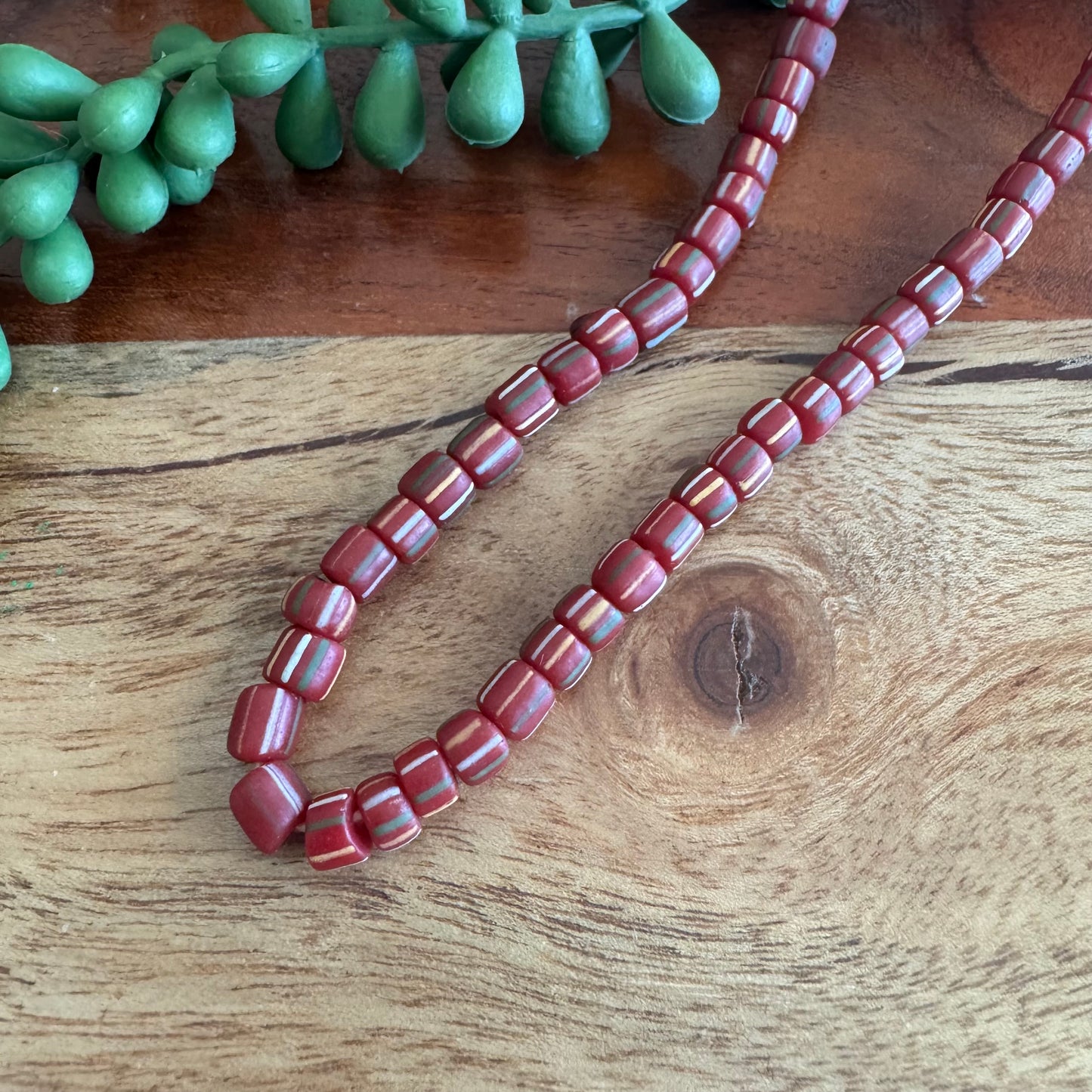 Tomato Red Striped Java Gooseberry Beads