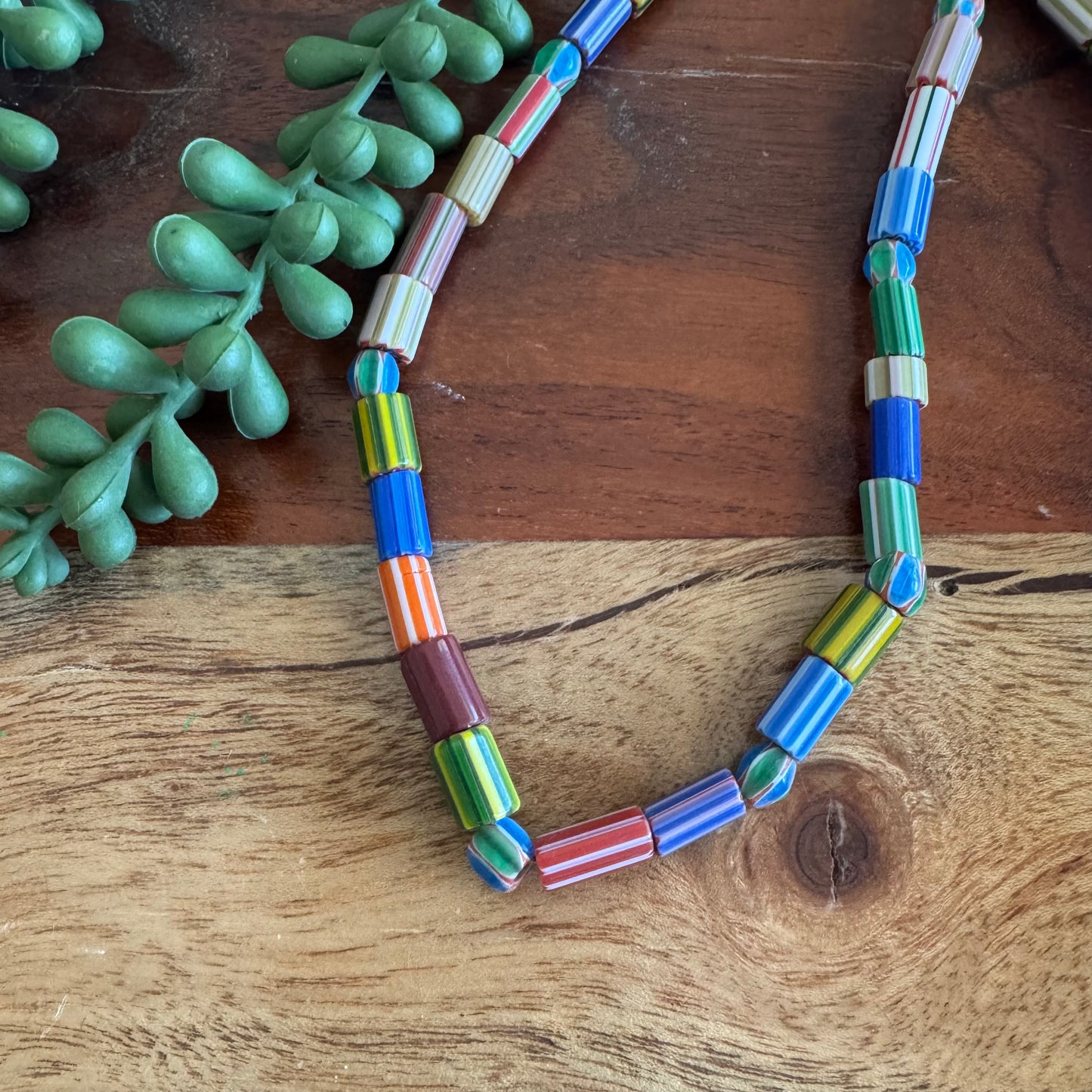 Mixed Chevron Glass Beads (India) #1