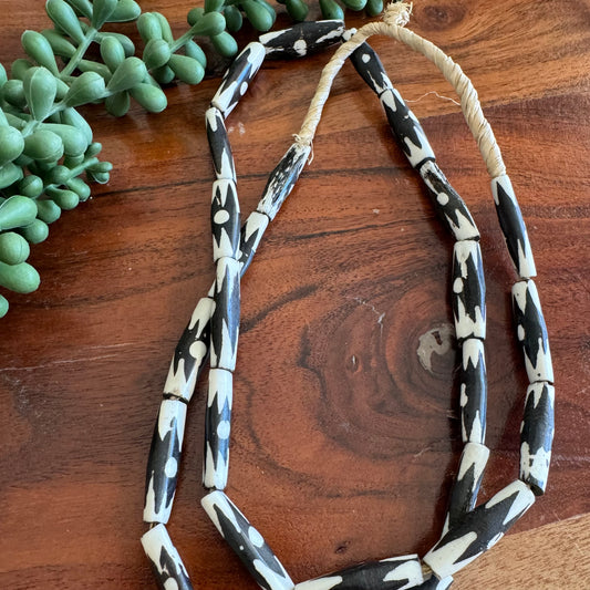 Batik African Bone Bead Strand