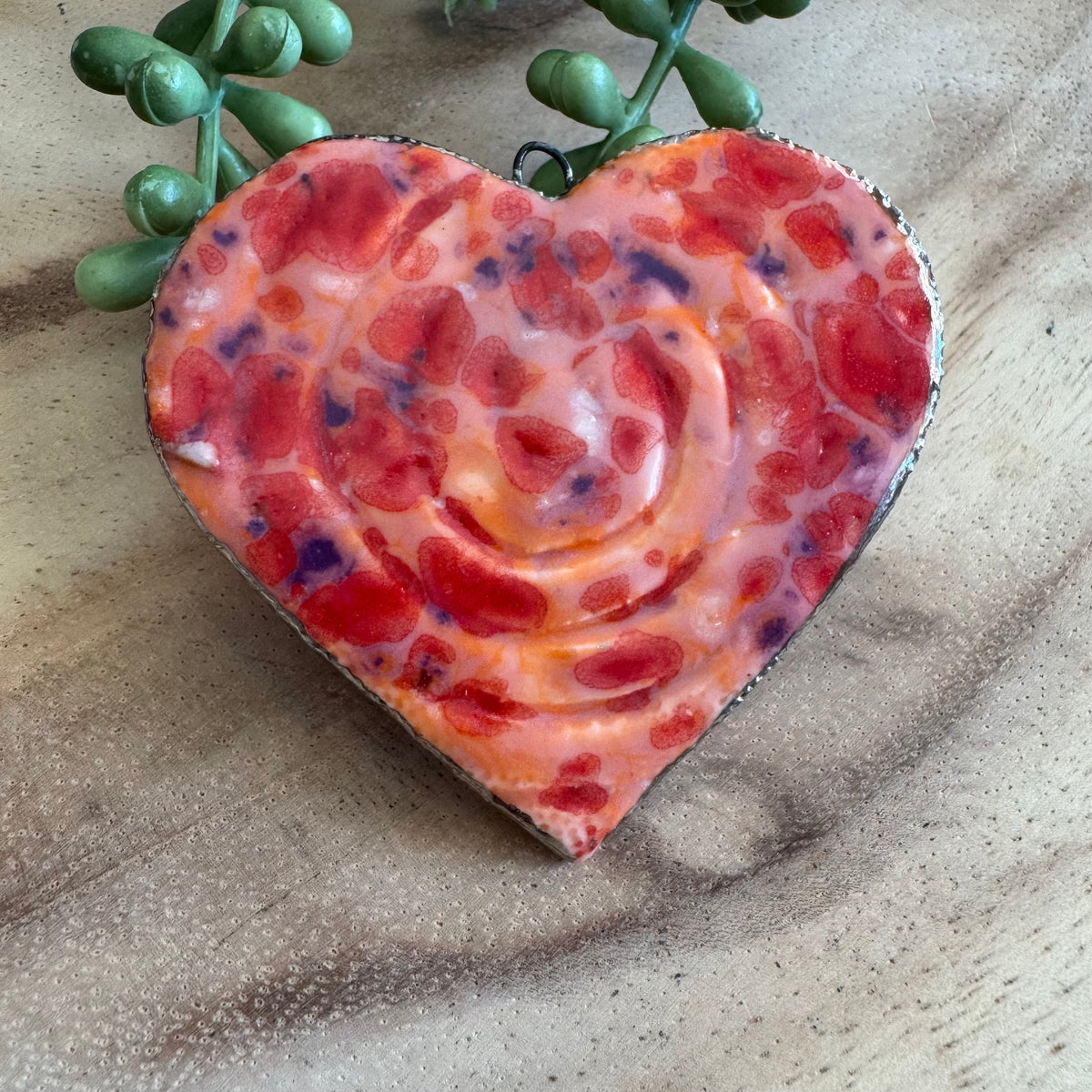 Artisan Ceramic Heart Pendant by Molly Perry MP06