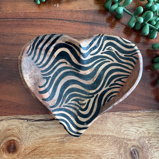 Small Teak Heart Bowl from Zambia