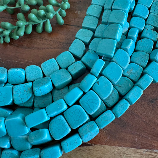 Dyed Turquoise Magnesite Chunks