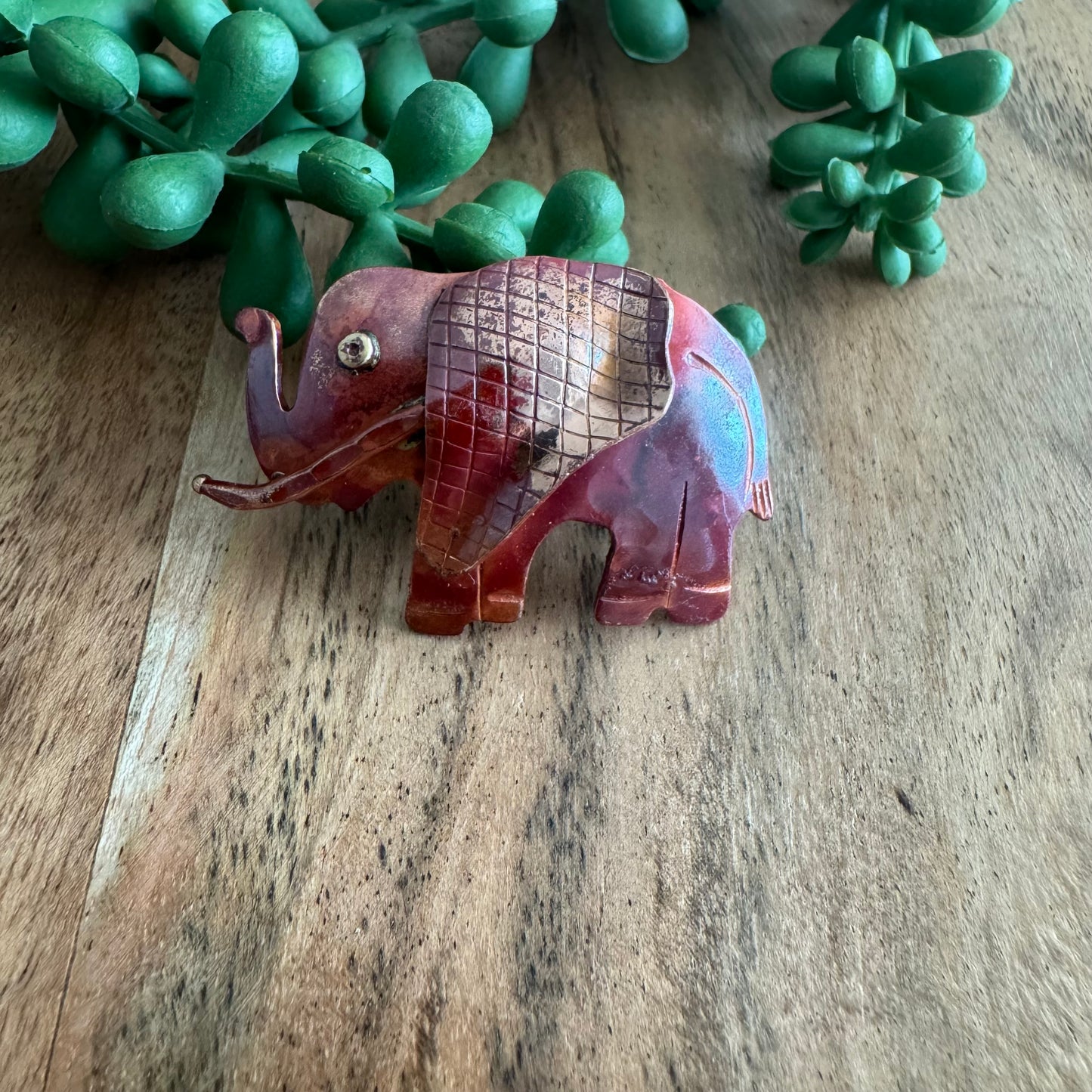 Copper Elephant Pendant by Patricia Healey PH04