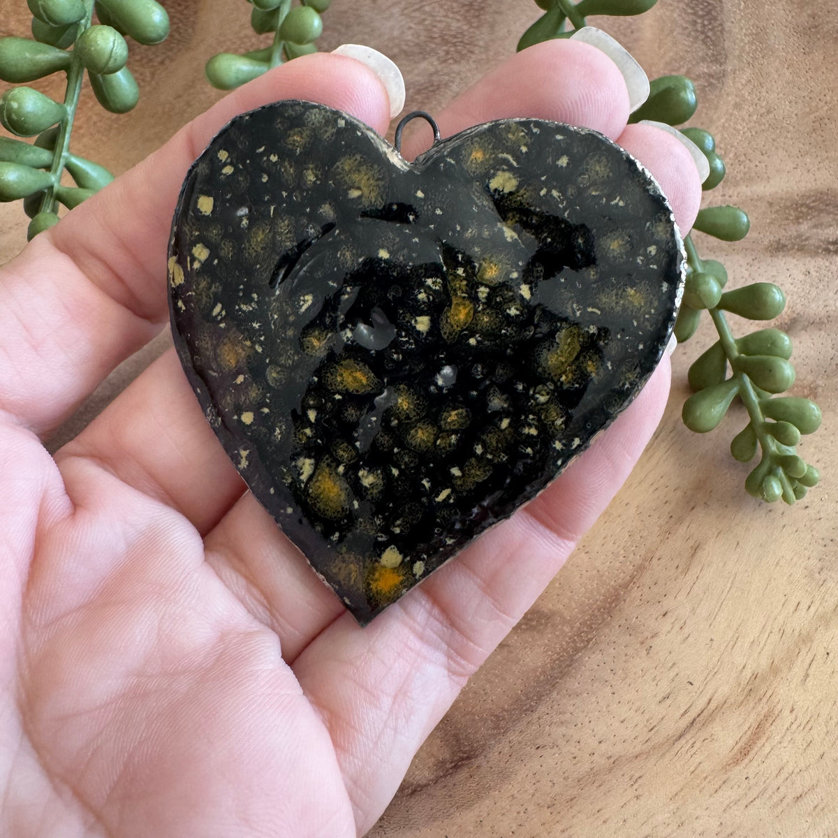 Artisan Ceramic Heart Pendant by Molly Perry MP04