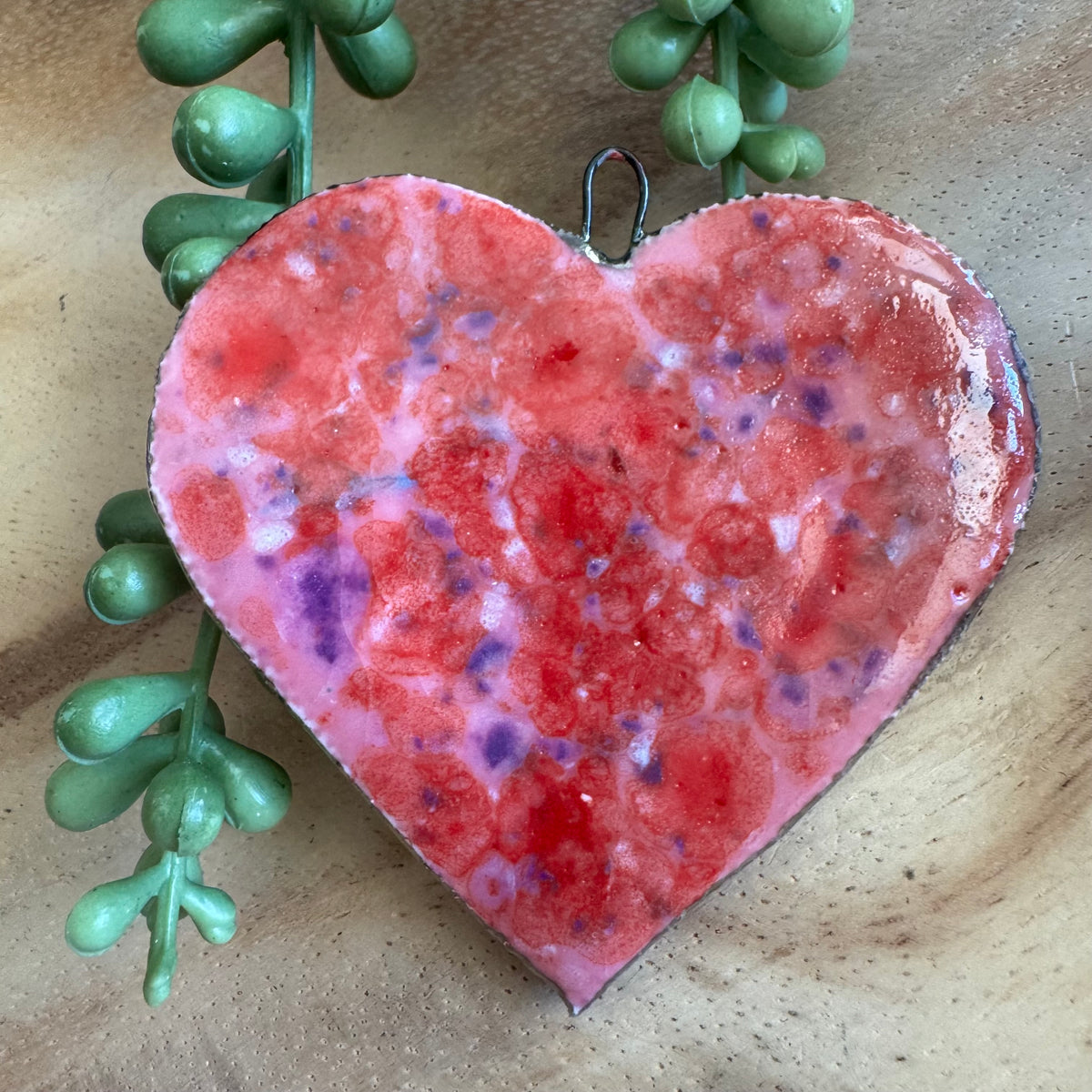 Artisan Ceramic Heart Pendant by Molly Perry MP01