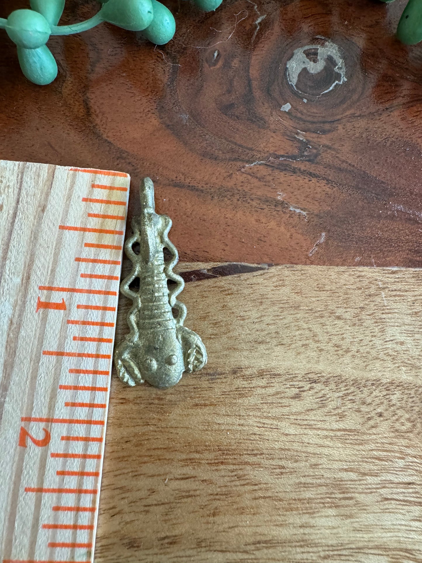 Small African Brass Animal Pendant