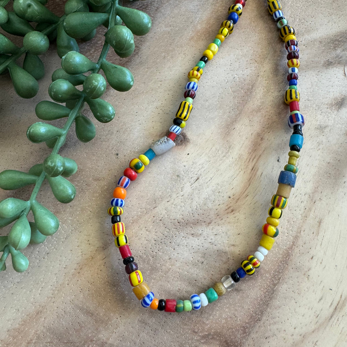 African Christmas Beads – Colorful Mixed Glass Bead Strand (Random Pick)