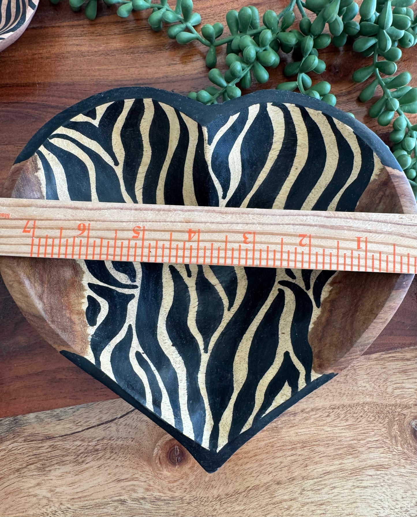Large Teak Heart Bowl from Zambia