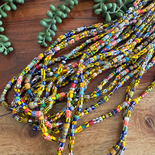 African Christmas Beads – Colorful Mixed Glass Bead Strand (Random Pick)