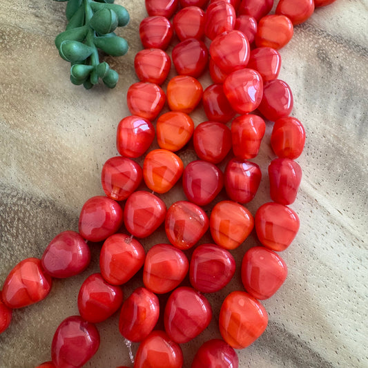 Vintage Czech Glass Beads – 10x11 mm – 8 Inch Strand CZ04