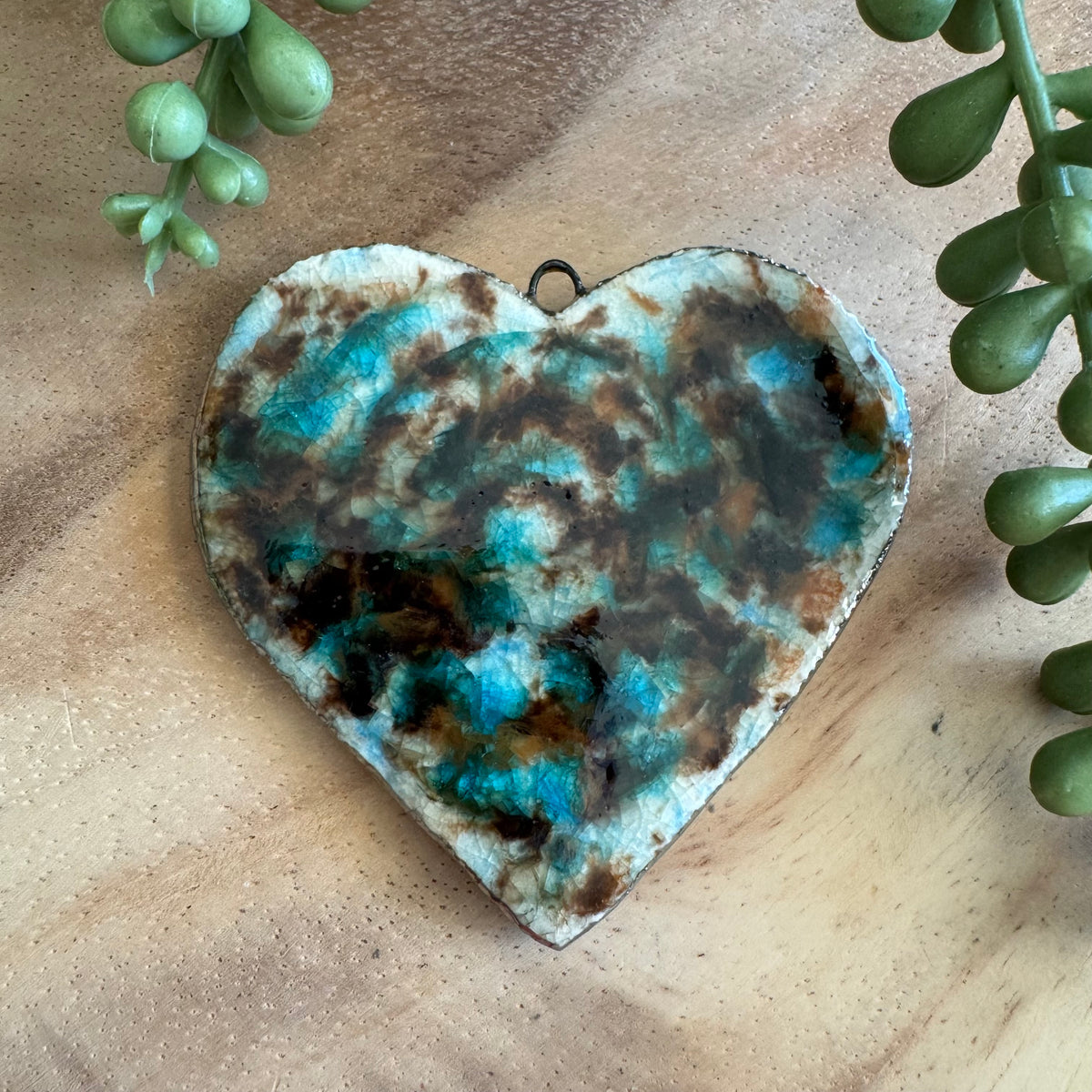 Artisan Ceramic Heart Pendant by Molly Perry MP02