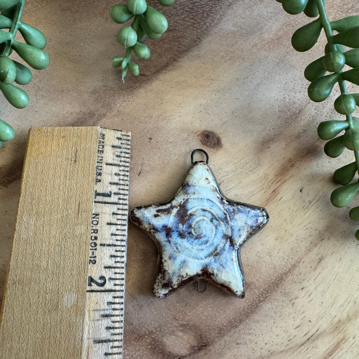 Artisan Ceramic Star Connector Pendant by Molly Perry MP07