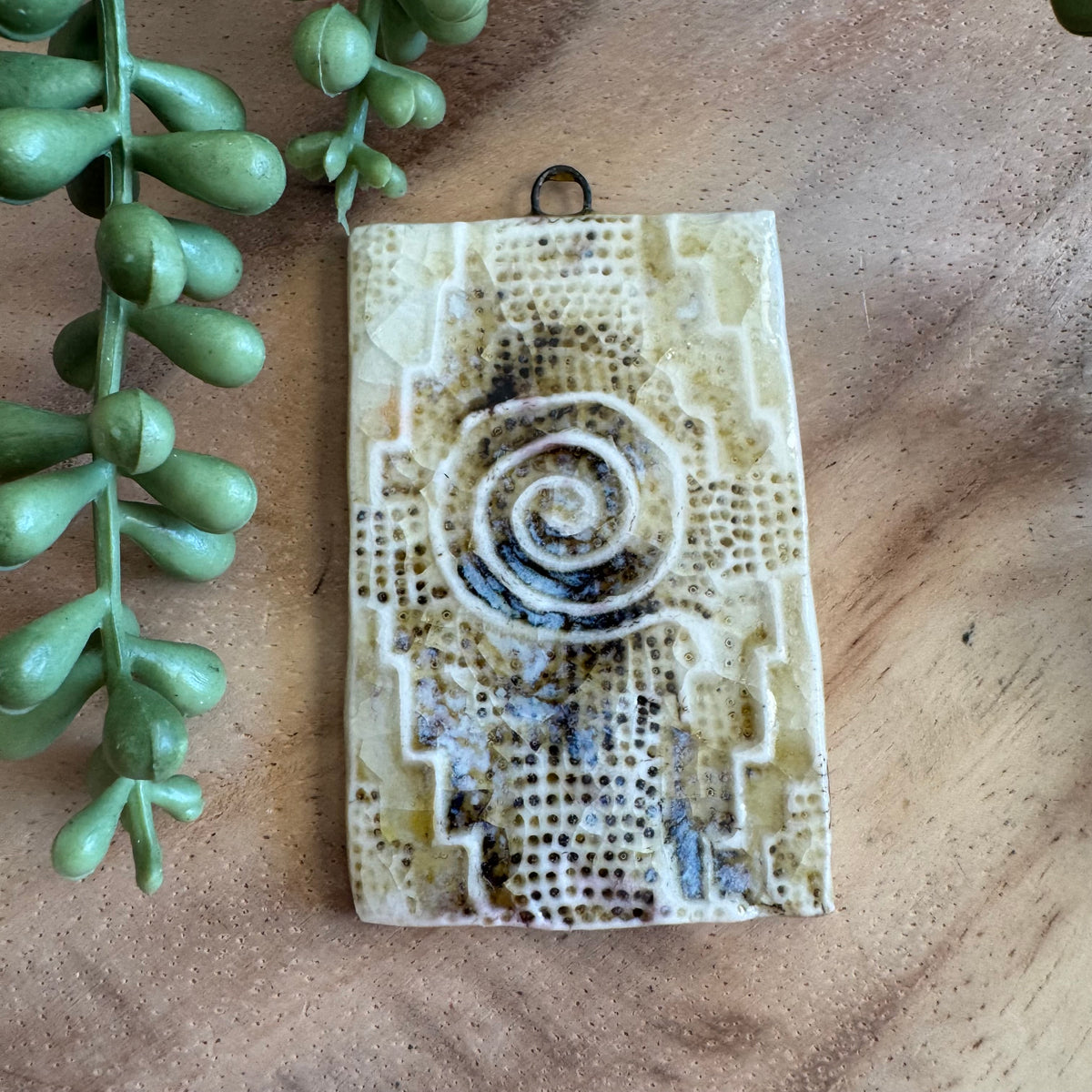 Artisan Ceramic Abstract Pendant by Molly Perry MP09