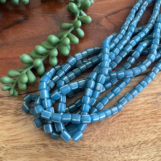 Denim Striped Java Gooseberry Beads