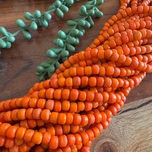 Orange Crow Glass Beads (India)