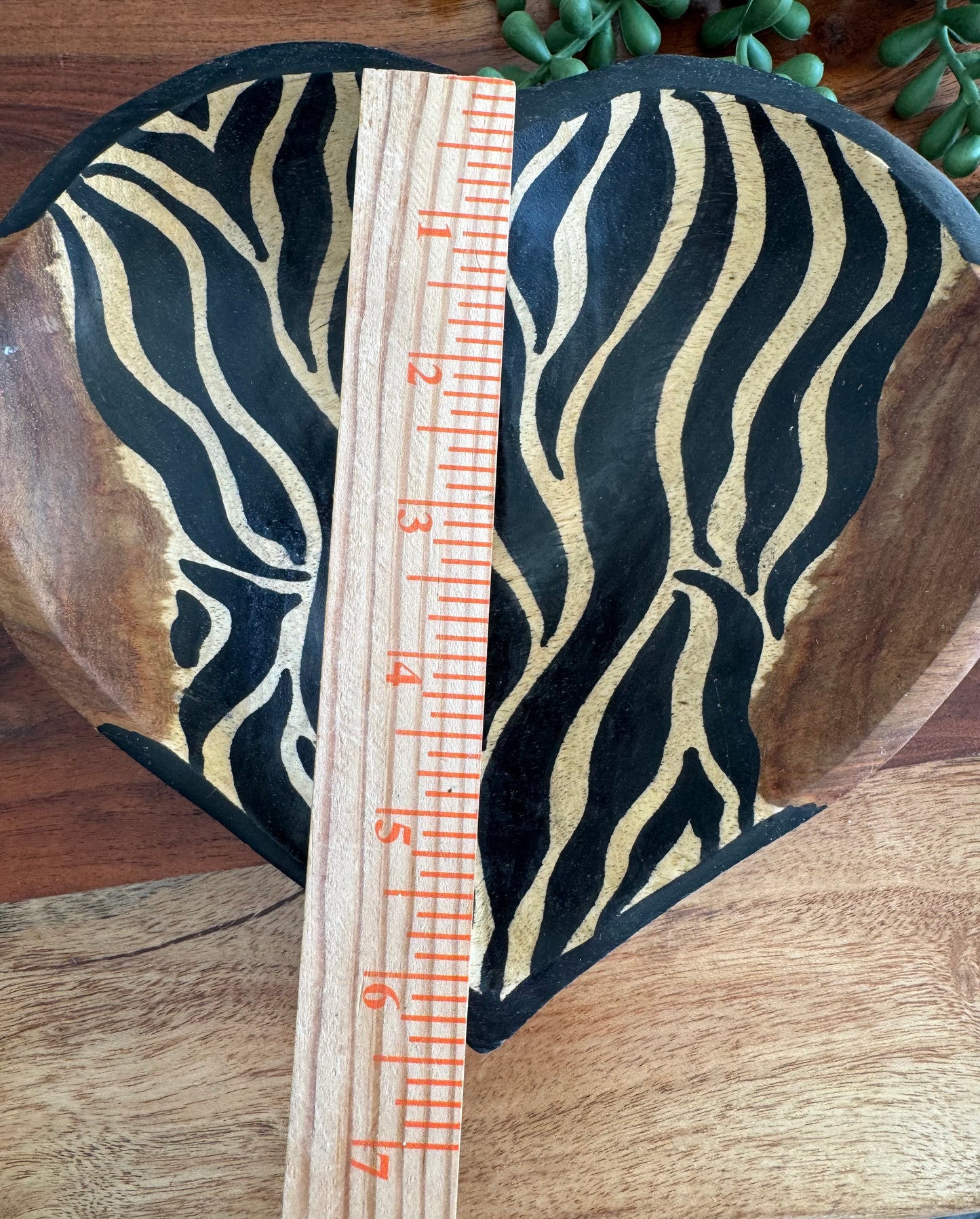 Large Teak Heart Bowl from Zambia