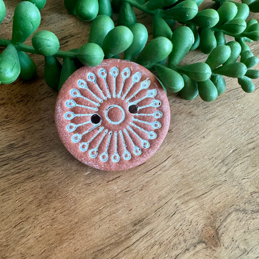 Terracotta Button (Faux)